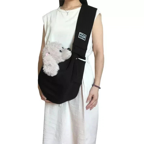 Pet Carrier Shoulder Bag Dog Cat Sling Puppy Tote Pouch Travel Hands Carry Black