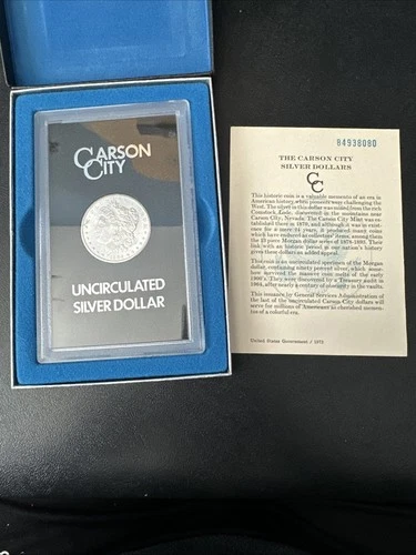 1884-CC GSA Hoard Morgan Silver Dollar With COA - Uncirculated Mint Condition