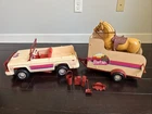 Vintage 1973 Western Barbie Travelin’ Jeep Trailer Horse + Accessories