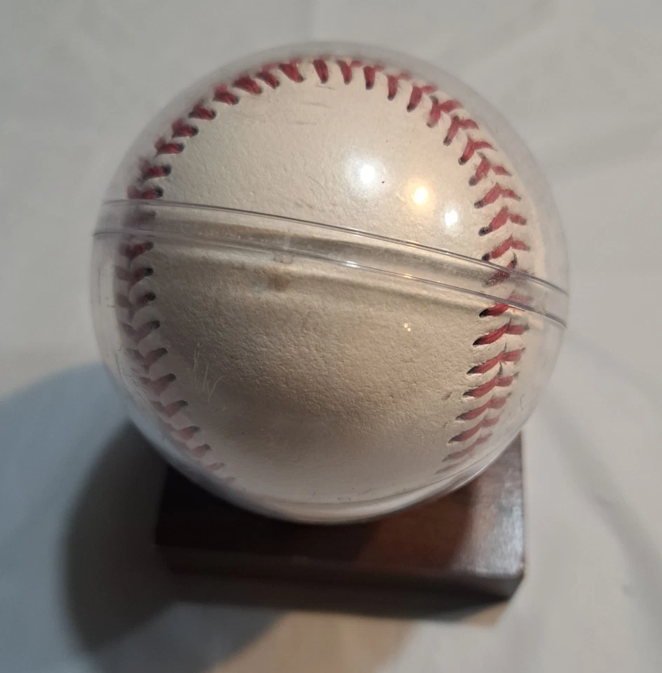 Johnny Mize Signed Baseball HOF With Holder Wood Base Dixie Youth Baseball - Image 4 of 4