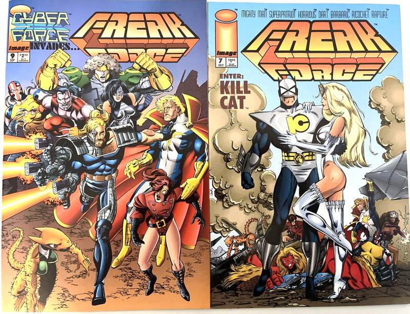 FREAK FORCE. NUMBER'S 7 & 9. 1ST SERIES. (2 ISSUE 1994 LOT). IMAGE COMICS.