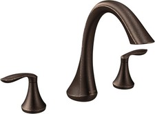 Moen T943ORB Eva 2-Handle Roman Tub Faucet High Arc Trim Kit   Oil Rubbed Bronze