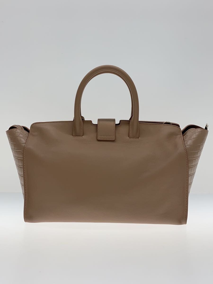 Borsa tote SAINT LAURENT pelle beige tinta unita usata