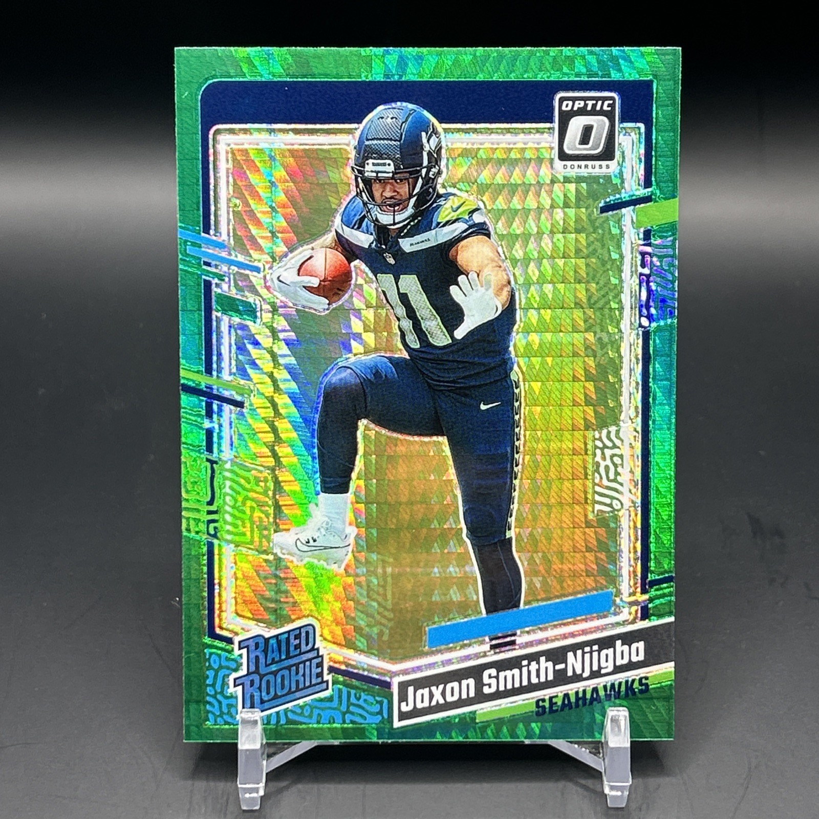 Jaxon Smith-Njigba 2023 Panini Donruss Optic Rated Rookie Green Hyper Prizm #293