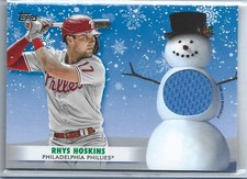 2021 Topps Holiday Baseball Rhys Hoskins Jersey Card
