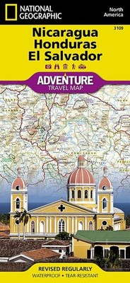 Nicaragua, Honduras, and El Salvador Map: Adventure Maps by Nat Geo Maps (Englis
