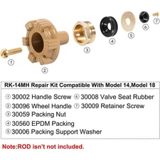 for Woodford Repair Kit RK-14MH Model 14 Model 18 Outside Faucet Metal Handle