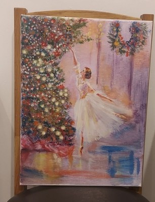 Study Artwork Oil Painting Gentle Waltz with the Nutcracker Love Romantic Dreams