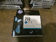 HP 712 Cyan 3ED67A DesignJet Office Ink Cartridge New/Sealed 08/2024 Expired