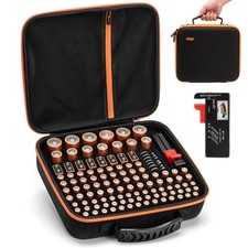 Battery Storage Organiser Case, Battery Storage Box Holds 126 Batteries Vari...