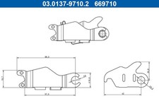 ATE MONTAGESATZ BREMSBACKEN ZUBEHÖR passend für MERCEDES-BENZ S-KLASSE SLR SLS