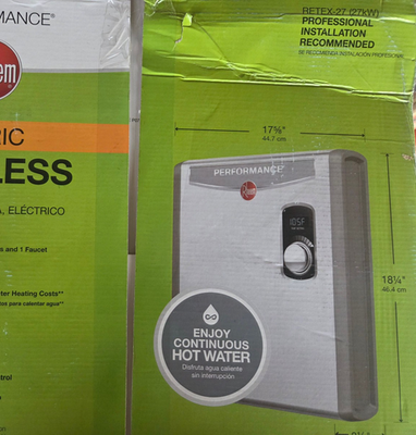 #ad NEW Rheem RTEX 27 Electric Tankless Water Heater 27 KW $469.95