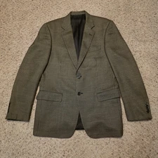 Tallia Uomo Blazer Mens 40 Regular Brown Silk Wool Blend Sport Coat Made USA