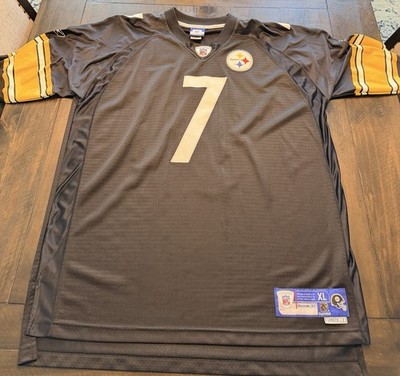 Reebok On Field Pittsburgh Steelers Ben Roethlisberger #7 NFL Jersey Men's XL