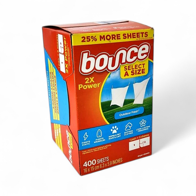 Bounce Select a Size Fabric Softener Dryer Sheets, Outdoor Fresh