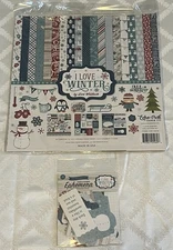 Echo Park I Love Winter Collection Kit With Ephemera Pack NEW Christmas crafts  