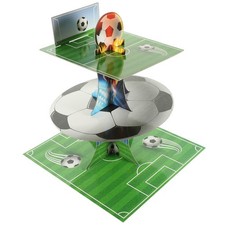  Afternoon Tea Cake Stand Soccer Theme Party Favor Football Insert