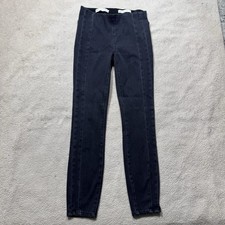 Pilcro  The Letterpress Pants Womens 27 High Rise Denim Leggings Black Mid Rise