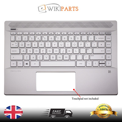 Replacement For HP Pavilion 14-CE2001TU Silver Palmrest Housing UK Keyboard