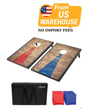 GoSports Classic Cornhole Set with Rustic Wood Decals