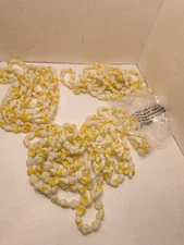 Vintage Popcorn Buttered Plastic Blow Mold Christmas Tree Garland 468"  39feet