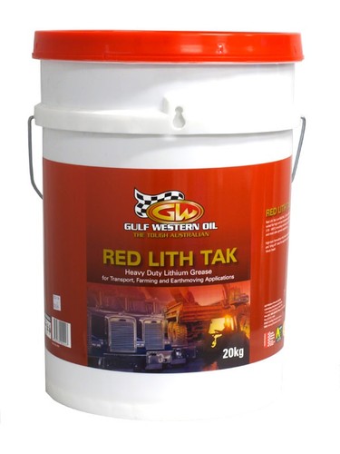4 x Gulf Western Red Lith Tak Lithium Based NLGI 2 Grease 20 KG - Picture 2 of 12