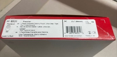 1 NEW Hollister 8531 Premier Drainable Ostomy Pouches 2-1/2  (1BX/10EA) Exp 2031