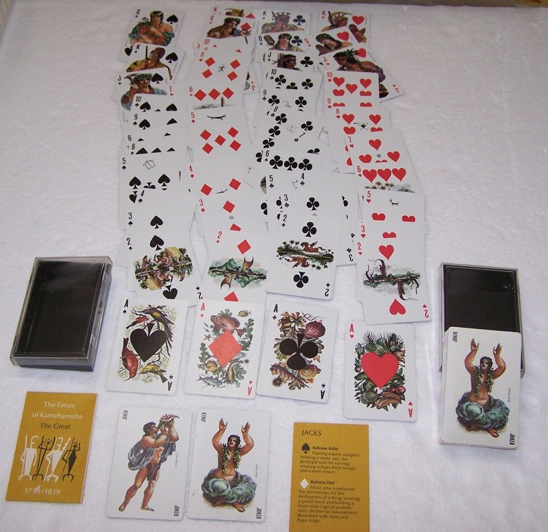 The Times of Kamehameha the Great Two Decks of Playing Cards
