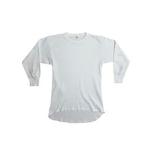 Vintage 70s Hanes Waffle Knit Thermal Shirt - Made in USA - Long Sleeve - Mens L