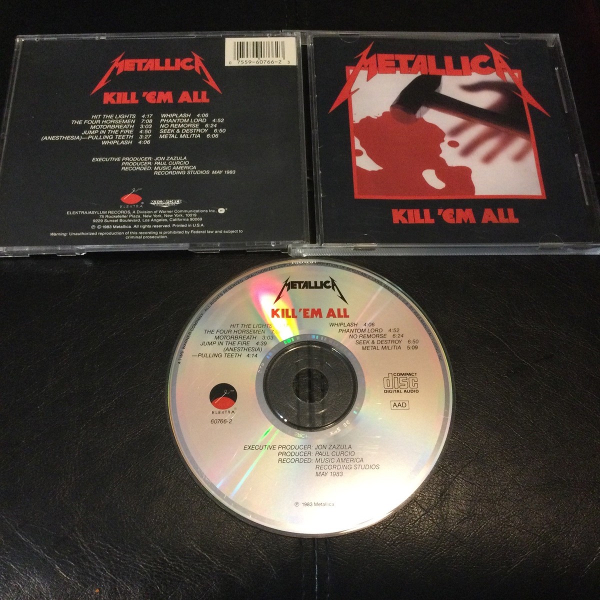 Metallica - Kill Em All Cd Error Mispress 2 Whiplash on Back | eBay