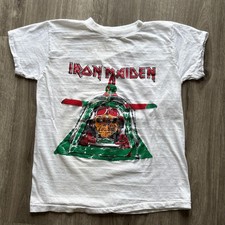 Vintage Iron Maiden World Slavery Tour 1984 1985 Live After Death Shirt Medium