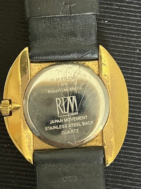RLM Moon Crater 18k Gold Plate Watch Robert Lee Morris 