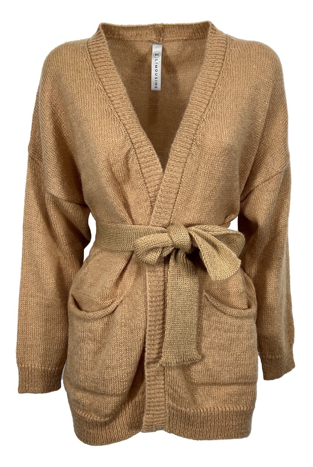 Пуговицы Strickjacke Frau Ohne ИЗ мохера цвета ЛИМУЗИНА / Über mit Gürtel, изготовленные В