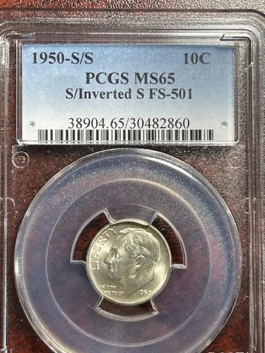 1950-S/S S/Inverted S FS-501 PCGS MS65