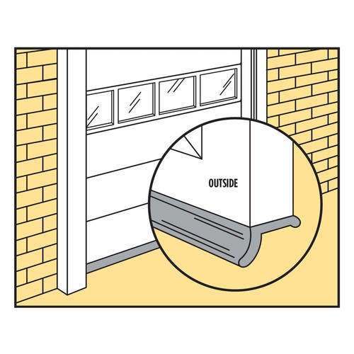 03749 Sello inferior de goma negra para puerta de garaje de 16 pies - Imagen 7 de 7