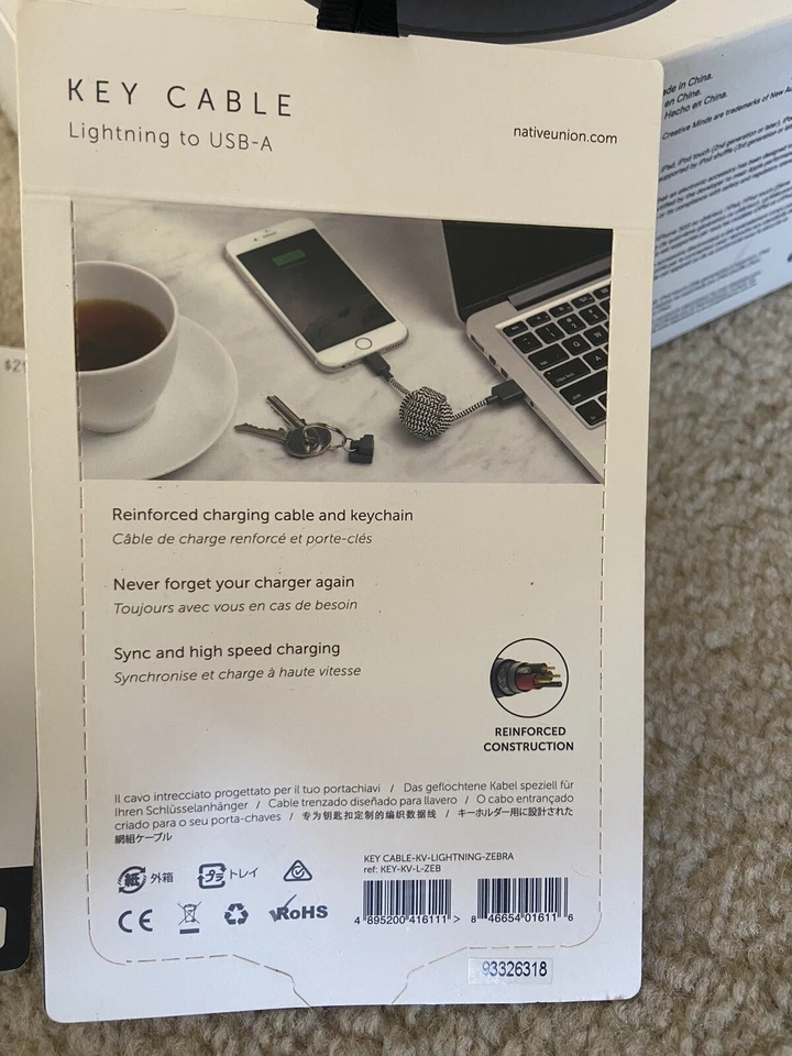 Native Union Key Cable Lightning to USB Charging Key Fob (Apple MFi Certified) - Image 2 of 2