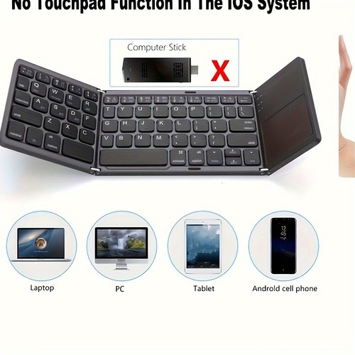 Portable Mini Folding Bluetooth Keyboard Foldable Wireless for phone Tablet ipad - Picture 13 of 19