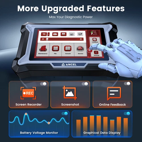 ANCEL DS200 Car Full System OBD Diagnostic Scanner OBD2 Code Reader ABS TPMS DPF - Picture 6 of 17