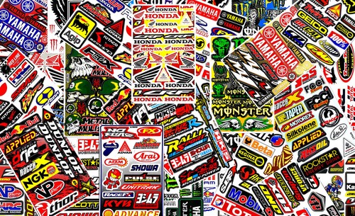 Random 10 pcs Wholesale Stickers Sheets Decal Motorcycle ATV Racing Bike Helmet - Picture 6 of 12