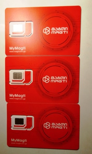 SIM Card Magti Micro Regular Nano Georgia Registered Georgian Batumi Tbilisi New - Zdjęcie 9 z 9