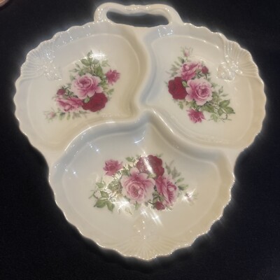Formalities Baum Bros Victorian Rose Collection Divided Platter