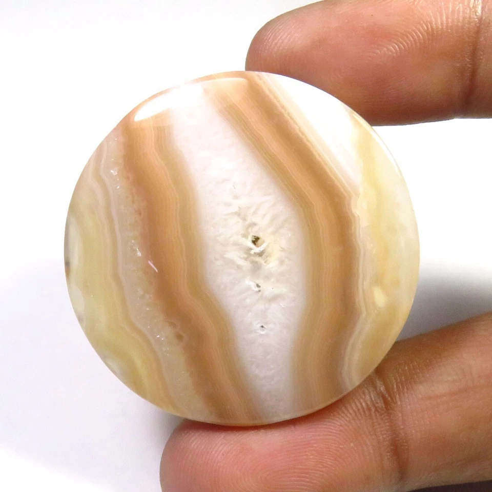 Peach Onyx Geode Cabochon Loose 84Cts Natural Onyx Agate Gemstone 38mm OND-1319 - Image 4 of 4