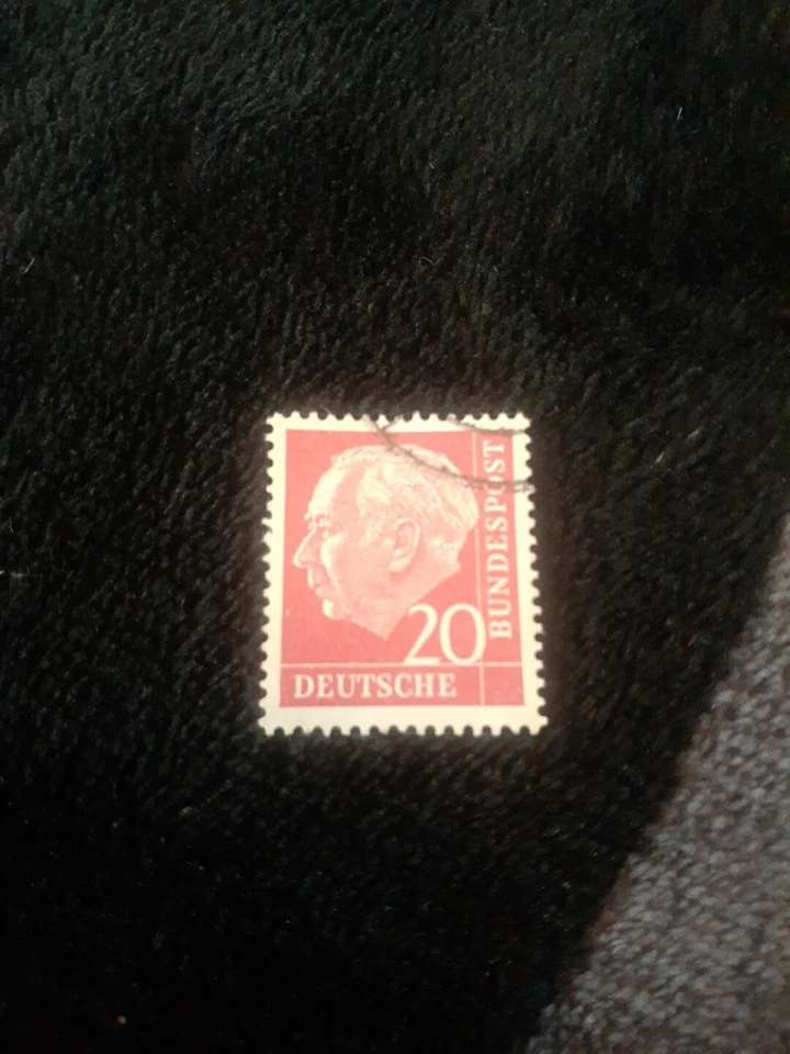 1954/1961-Germany 20pf Carmine Stamp Shows Theodore Heuss... - Image 2 of 3