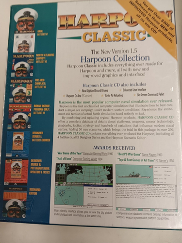 1994 Harpoon Classic New Version 1.5 Naval Simulator Big Box 1988 PC Game - Picture 2 of 2