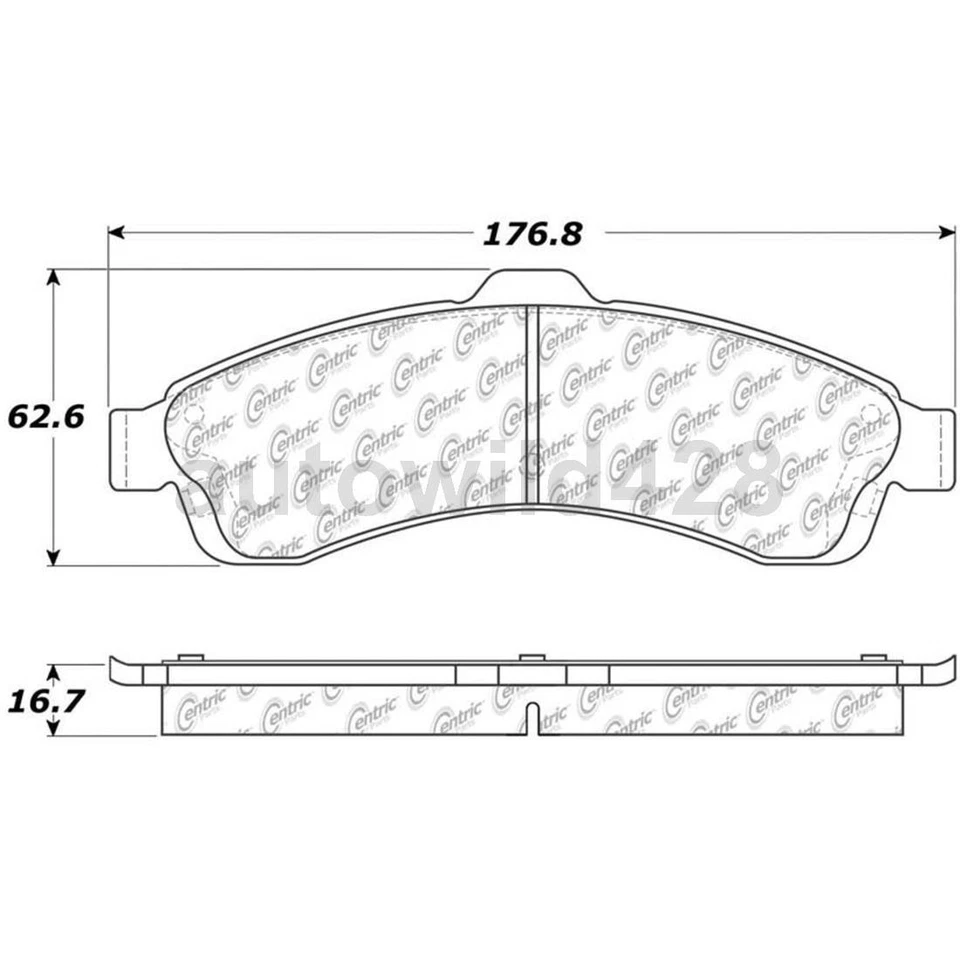 Juego de pastillas de freno y rotores delanteros Centric para GMC Envoy 4,2 L 2002 2003 2004 2005 Foto 2 de 4