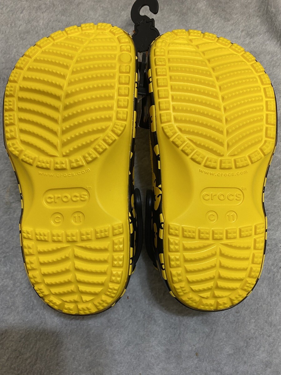 Crocs x Wu-tang Clan Classic Clog Kids Size C11 Yellow/Black Crocs x Wu-tang Clan Classic Clog Kids Size C11 Yellow/Black