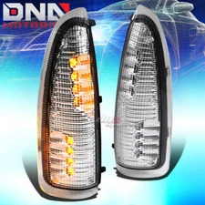 FOR 03-07 FORD SUPERDUTY CHROME HOUSING AMBER LED SIDE MIRROR TURN SIGNAL LIGHT
