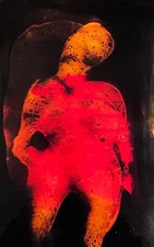 Tonito Original art painting.Organic realism.APPARITION.Surreal abstract figures