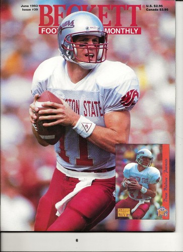 Beckett Football Card Monthly - June/1993 - Issue #39 - DREW BLEDSOE - Picture 1 of 2