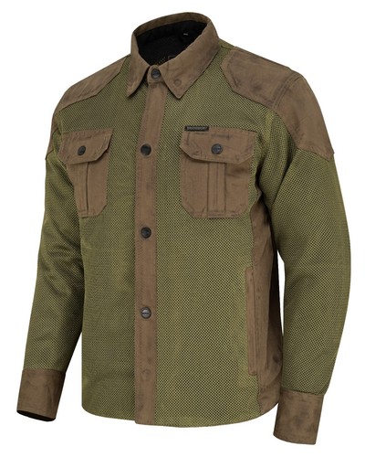 Mens Protective Mesh Motorcycle Shirt Made with Kevlar Biker Jacket CE Armour - Picture 8 of 57